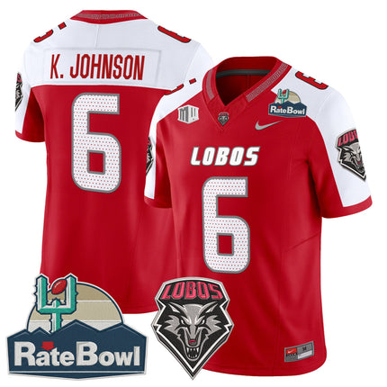 Men's New Mexico Lobos 2025 Rate Bowl Vapor Limited Jersey - All Stitched