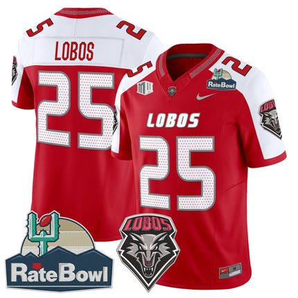 Men's New Mexico Lobos 2025 Rate Bowl Vapor Limited Jersey - All Stitched
