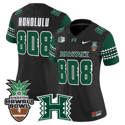 Women's Hawai'i Rainbow Warriors 2025 Hawai'i Bowl Vapor Limited Jersey - All Stitched