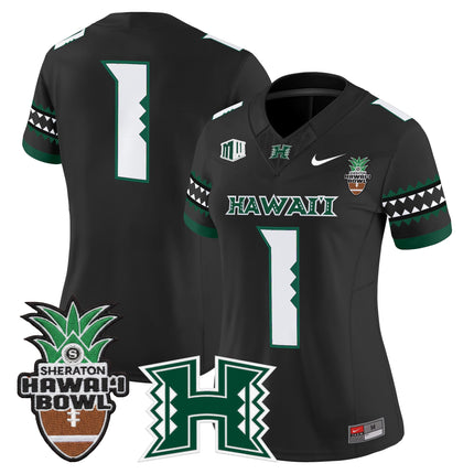 Women's Hawai'i Rainbow Warriors 2025 Hawai'i Bowl Vapor Limited Jersey - All Stitched