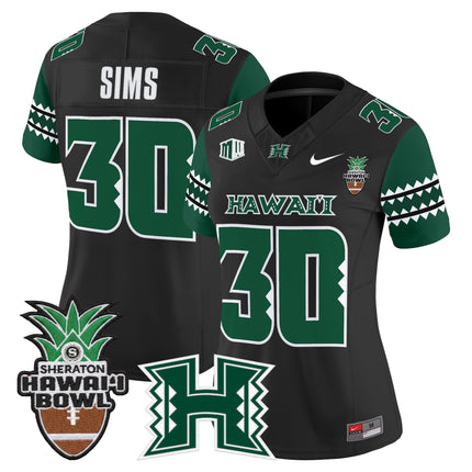 Women's Hawai'i Rainbow Warriors 2025 Hawai'i Bowl Vapor Limited Jersey - All Stitched