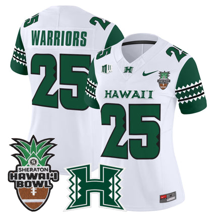 Women's Hawai'i Rainbow Warriors 2025 Hawai'i Bowl Vapor Limited Jersey - All Stitched