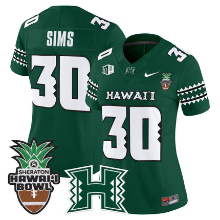 Women's Hawai'i Rainbow Warriors 2025 Hawai'i Bowl Vapor Limited Jersey - All Stitched