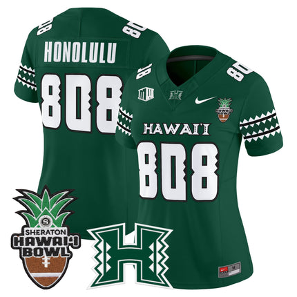 Women's Hawai'i Rainbow Warriors 2025 Hawai'i Bowl Vapor Limited Jersey - All Stitched