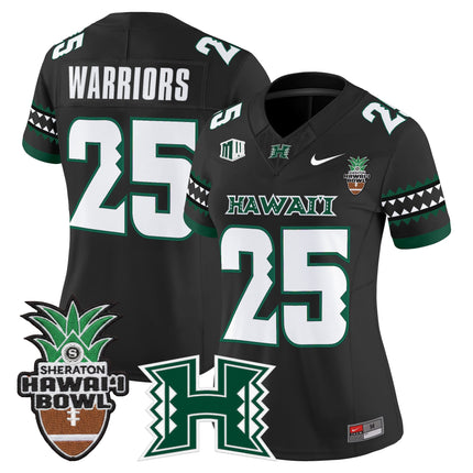 Women's Hawai'i Rainbow Warriors 2025 Hawai'i Bowl Vapor Limited Jersey - All Stitched
