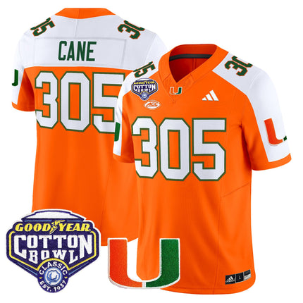 Men's Miami Hurricanes 2025 Cotton Bowl Vapor Limited Jersey - All Stitched