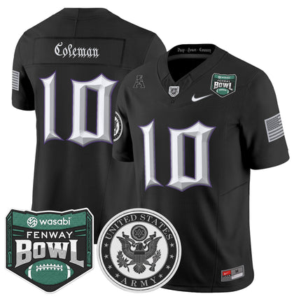 Men's Army Black Knights Honoring 250 Years Of Service And Sacrifice Vapor Limited Jersey - 2025 Fenway Bowl Patch - All Stitched