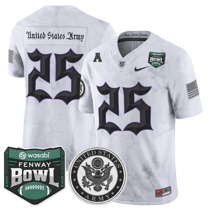 Men's Army Black Knights Honoring 250 Years Of Service And Sacrifice Vapor Limited Jersey - 2025 Fenway Bowl Patch - All Stitched