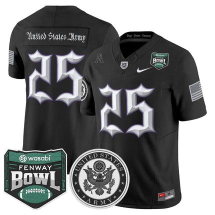 Men's Army Black Knights Honoring 250 Years Of Service And Sacrifice Vapor Limited Jersey - 2025 Fenway Bowl Patch - All Stitched