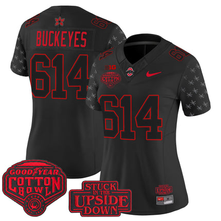 Women's Ohio State Buckeyes 'Stranger Things Edition' Vapor Limited Jersey - 2025 Cotton Bowl Patch - All Stitched