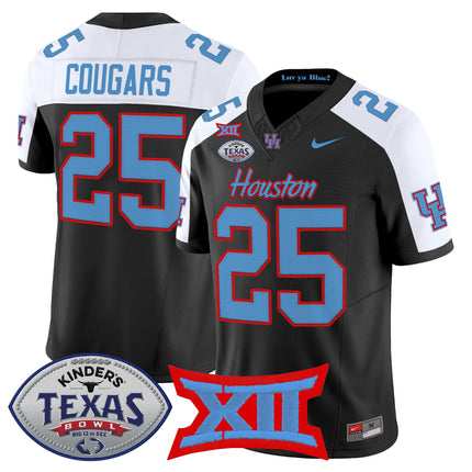 Men's Houston Cougars 2025 Texas Bowl Vapor Limited Jersey - All Stitched