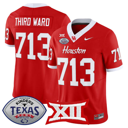Men's Houston Cougars 2025 Texas Bowl Vapor Limited Jersey - All Stitched