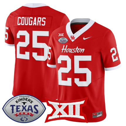 Men's Houston Cougars 2025 Texas Bowl Vapor Limited Jersey - All Stitched