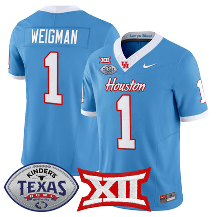 Men's Houston Cougars 2025 Texas Bowl Vapor Limited Jersey - All Stitched