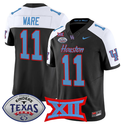 Men's Houston Cougars 2025 Texas Bowl Vapor Limited Jersey - All Stitched