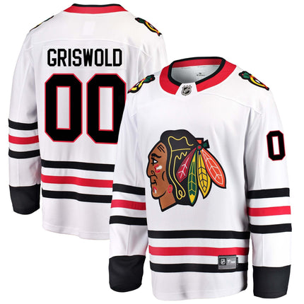 Griswold White Chicago Blackhawks Premium Jersey - All Stitched