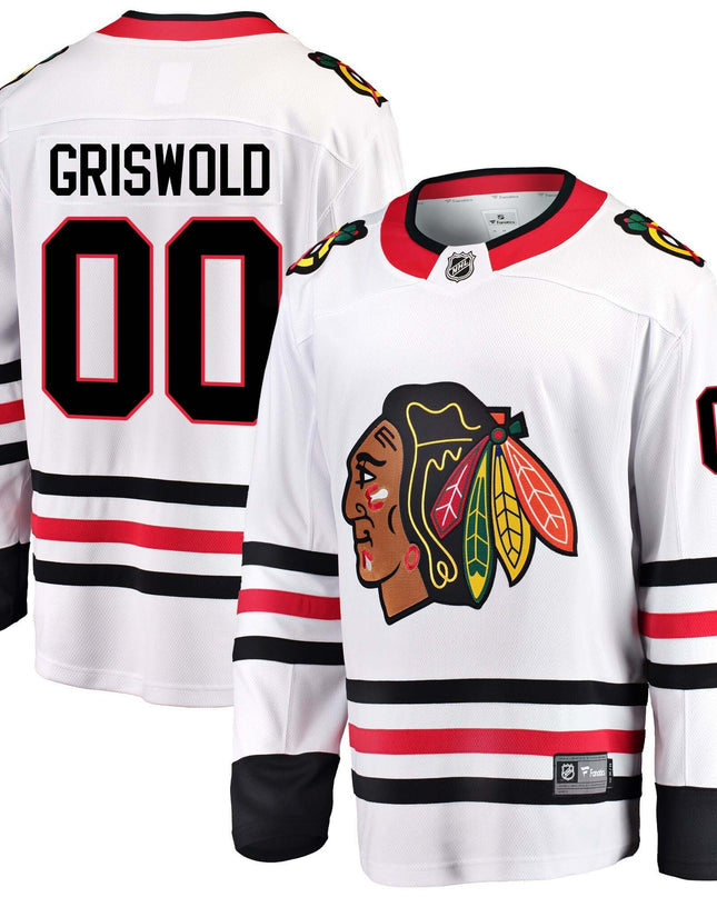 Griswold White Chicago Blackhawks Premium Jersey - All Stitched