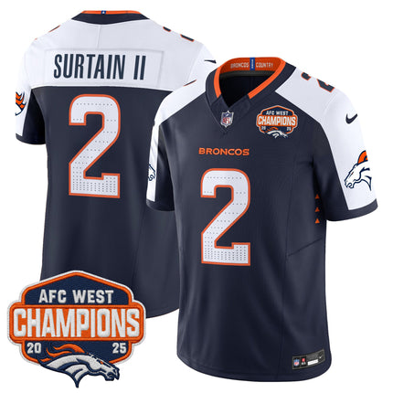 Men's Denver Broncos 2025 AFC West Division Champions Vapor Limited Jersey - All Stitched