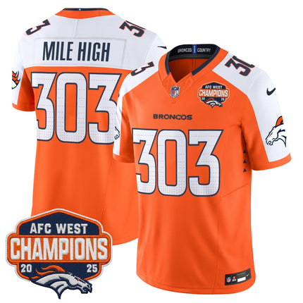 Men's Denver Broncos 2025 AFC West Division Champions Vapor Limited Jersey - All Stitched