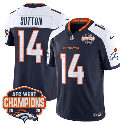 Men's Denver Broncos 2025 AFC West Division Champions Vapor Limited Jersey - All Stitched
