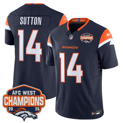 Men's Denver Broncos 2025 AFC West Division Champions Vapor Limited Jersey - All Stitched
