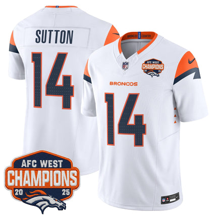 Men's Denver Broncos 2025 AFC West Division Champions Vapor Limited Jersey - All Stitched