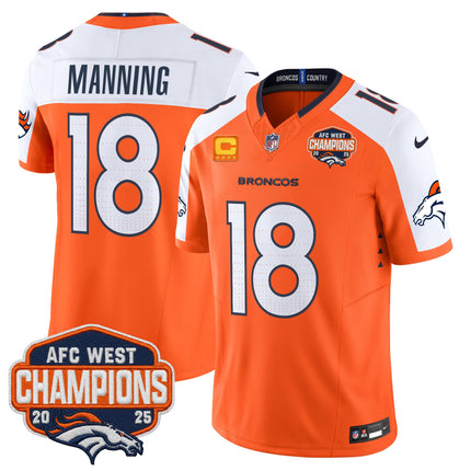 Men's Denver Broncos 2025 AFC West Division Champions Vapor Limited Jersey - All Stitched