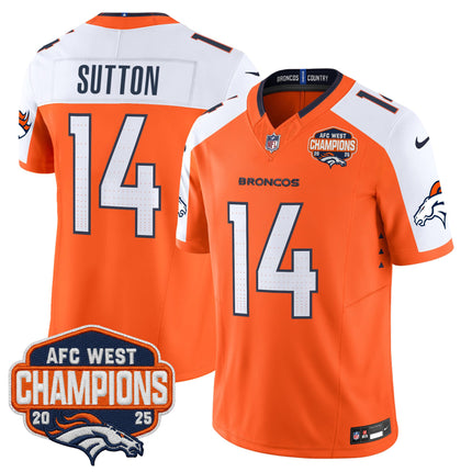 Men's Denver Broncos 2025 AFC West Division Champions Vapor Limited Jersey - All Stitched
