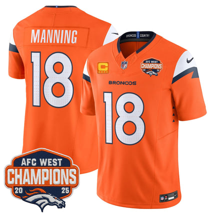 Men's Denver Broncos 2025 AFC West Division Champions Vapor Limited Jersey - All Stitched