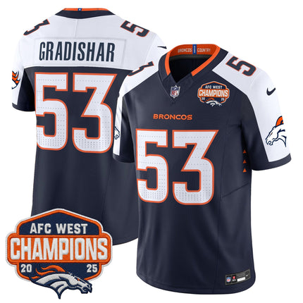 Men's Denver Broncos 2025 AFC West Division Champions Vapor Limited Jersey - All Stitched