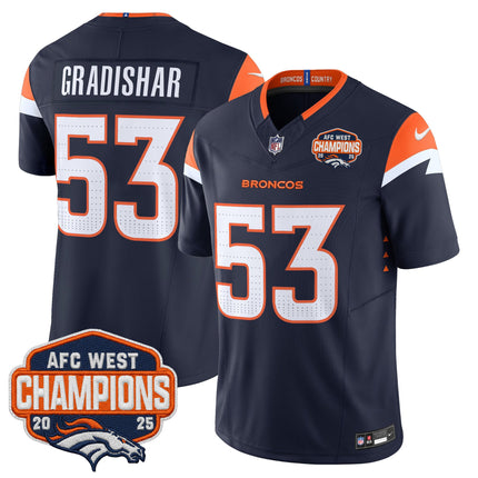 Men's Denver Broncos 2025 AFC West Division Champions Vapor Limited Jersey - All Stitched