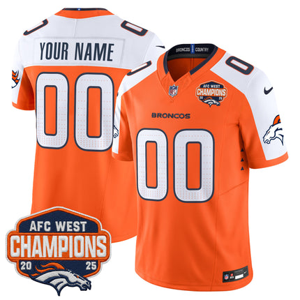 Denver Broncos 2025 AFC West Division Champions Vapor Limited Custom Jersey - All Stitched