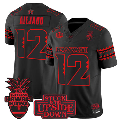 Hawai'i Rainbow Warriors 'Stranger Things Edition' Vapor Limited Jersey - 2025 Hawai'i Bowl Patch - All Stitched