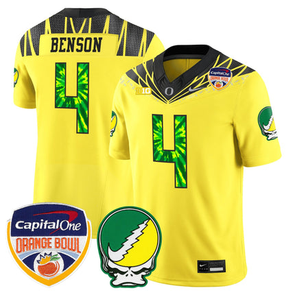 Men's Oregon Ducks "Grateful Ducks" Vapor Limited Jersey - 2025/26 Orange Bowl Patch - All Stitched