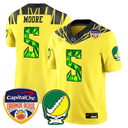 Men's Oregon Ducks "Grateful Ducks" Vapor Limited Jersey - 2025/26 Orange Bowl Patch - All Stitched