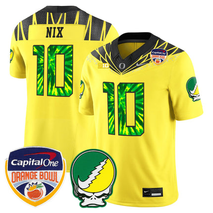 Men's Oregon Ducks "Grateful Ducks" Vapor Limited Jersey - 2025/26 Orange Bowl Patch - All Stitched