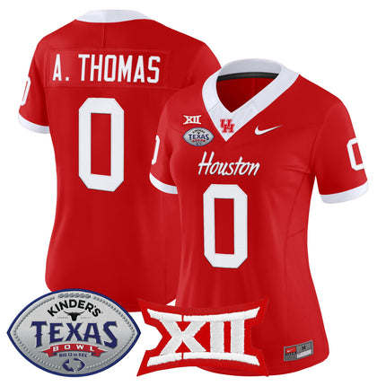 Women's Houston Cougars 2025 Texas Bowl Vapor Limited Jersey - All Stitched