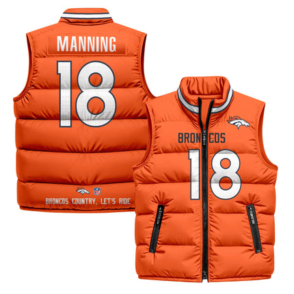 Denver Broncos 2025 Puffer Vest