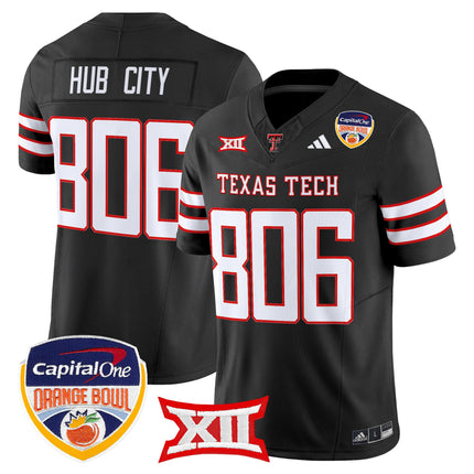 Men's Texas Tech Red Raiders 2025 Orange Bowl Vapor Limited Jersey V2 - All Stitched