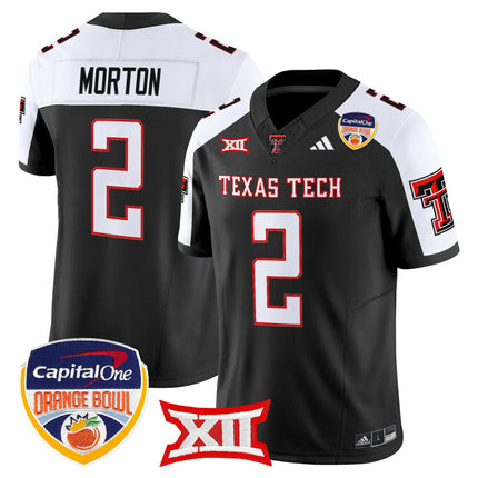 Men's Texas Tech Red Raiders 2025 Orange Bowl Vapor Limited Jersey V2 - All Stitched