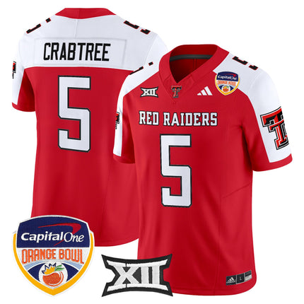 Men's Texas Tech Red Raiders 2025 Orange Bowl Vapor Limited Jersey V2 - All Stitched