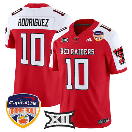 Men's Texas Tech Red Raiders 2025 Orange Bowl Vapor Limited Jersey V2 - All Stitched