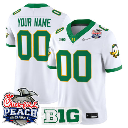 Oregon Ducks 2026 Peach Bowl Vapor Limited Custom Jersey - All Stitched