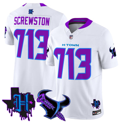 Men's Houston Texans DJ Screw Vapor Limited Jersey - All Stitched