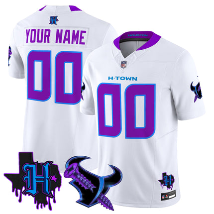 Houston Texans DJ Screw Vapor Limited Custom Jersey - All Stitched
