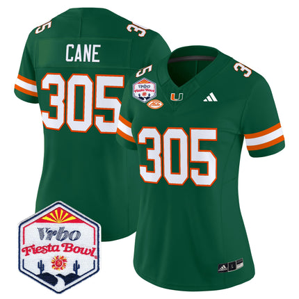 Women's Miami Hurricanes 2026 The Fiesta Bowl Vapor Limited Jersey - All Stitched