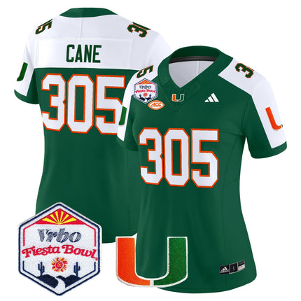 Women's Miami Hurricanes 2026 The Fiesta Bowl Vapor Limited Jersey - All Stitched