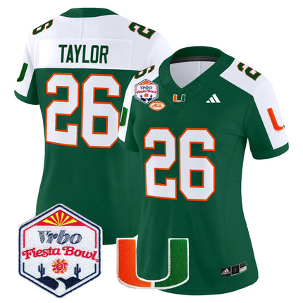 Women's Miami Hurricanes 2026 The Fiesta Bowl Vapor Limited Jersey - All Stitched