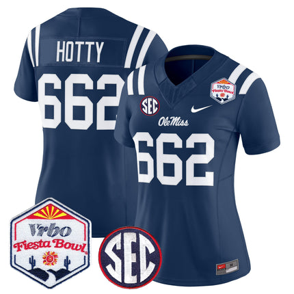 Women's Ole Miss Rebels 2026 The Fiesta Bowl Vapor Limited Jersey - All Stitched