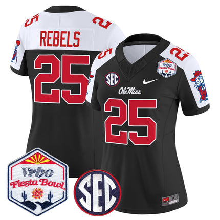 Women's Ole Miss Rebels 2026 The Fiesta Bowl Vapor Limited Jersey - All Stitched